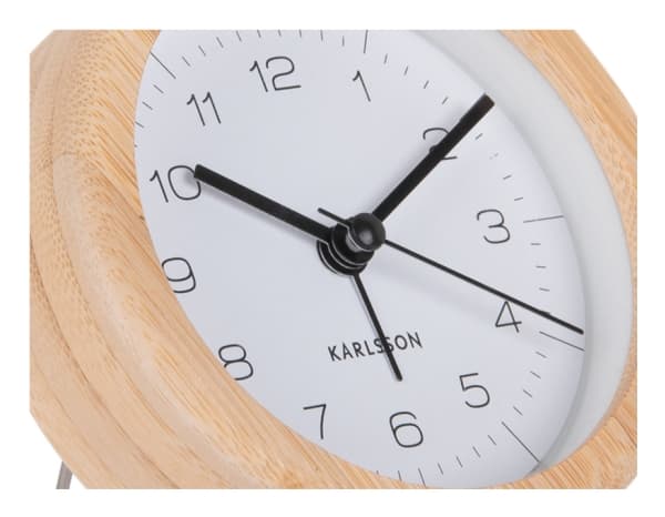 Karlsson Neat, Quartz alarm clock, White, Wood, Indoor, 12h, 1 pc(s), Analog