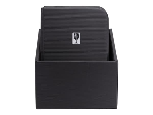 Securit® A4 ESSENTIAL boks med 10 menuomslag, sort