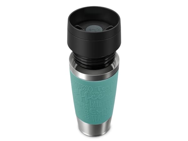 EMSA Travel Mug Classic , Rustfritt stål, Blå, Silikon, Rustfritt stål, Polypropylen (PP), 36 ml, 8,3 cm, 200 mm
