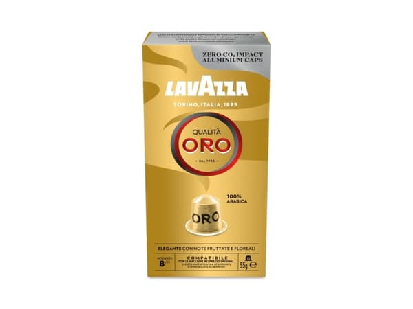 Lavazza Qualità Oro, Kaffe kapsyl, Espresso, Middels brent, Nespresso, 10 kopper, 8/13
