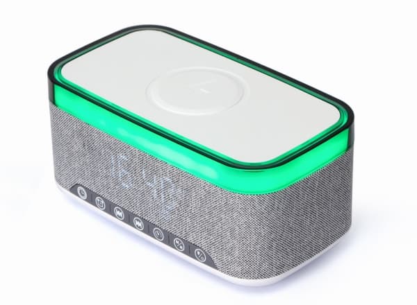 Gembird DAC-SPKBT-QC15 - Klockradio - vit/ljusgrå
