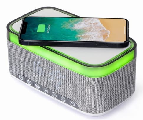 Gembird DAC-SPKBT-QC15 - Klockradio - vit/ljusgrå