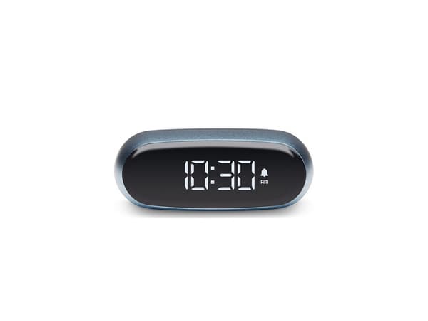 LEXON Minut, Digital vekkerklokke, Oval, Lyseblå, LCD, Batteri, 5 V