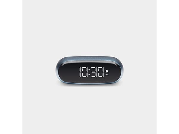 LEXON Minut, Digital vekkerklokke, Oval, Lyseblå, LCD, Batteri, 5 V