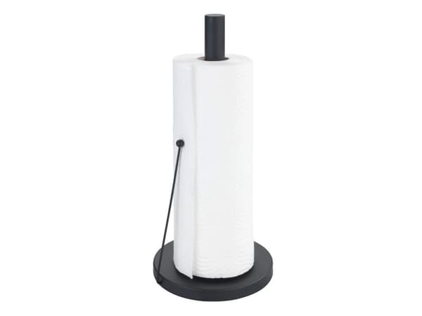 WENKO 55015100, Tørkepapirholder for bordplate, Sort, Metall, Rund, 1 stykker, 150 mm