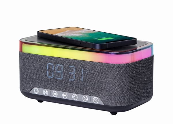 Gembird DAC-SPKBT-QC15 - Klockradio - svart/grå
