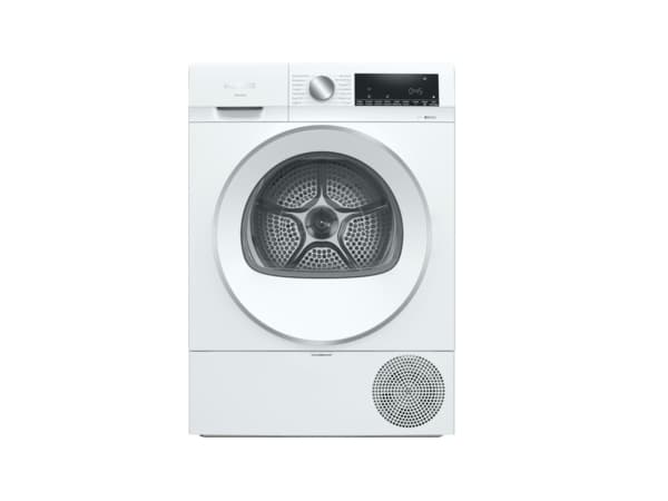 Siemens iQ500 WQ33G2D175, Frittstående, Frontmatet, Varme pumpe, Hvit, Rotasjon, Berøringskontroll, Riktig/Høyre