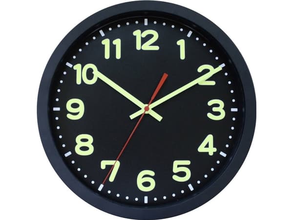 EUROTIME 53861-05 Radio Vægur 30 cm x 5 cm Sort