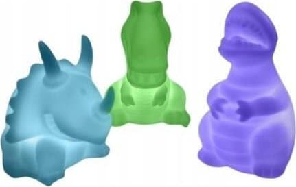 Fargeskiftende dinosaurlys 3 stk