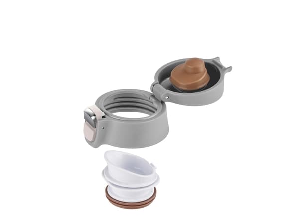 emsa eristetty juomapullo TRAVEL MUG LIGHT, 0,4 L., harmaa ohut ja erittäin kevyt muotoilu, yhden käden käyttö, 100% - 1 kpl (3110600591)