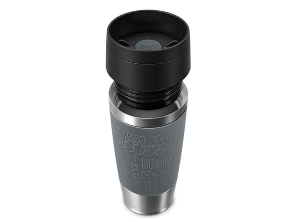 emsa Eristetty muki TRAVEL MUG Classic, 0,36 L., pippurinharmaa korkealaatuinen, tyhjiöeristetty ruostumattomasta teräksestä valmistettu runko, huuhd