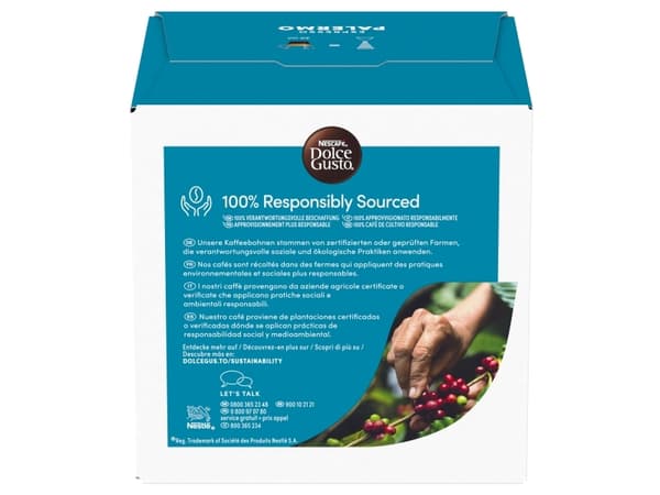 Nescafé Dolce Gusto Espresso Palermo, Kaffekapslar, Espresso, Dolce Gusto, 16 koppar, 10/13, Blå, Brun