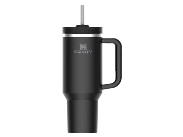Stanley Quencher H2.0? FlowState Tumbler 1.2L, Sort, Rustfritt stål, 7 timer, 11 timer, 1200 ml, 100 mm