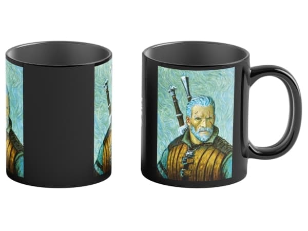 Cenega The Witcher Geralt & Vincent van Gogh, Single/enkelt, 0,45 l, Sort, Flerfarget, Krus, Universell, 1 stykker