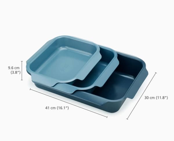 Joseph Joseph Nest, Rektangulär, Stål, Blå