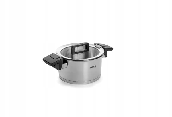 Pot WOLL Concept, steel, with lid, ø 18 cm