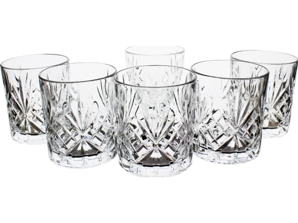 Crystal whiskey glasses RCR MELODIA OF TUMBLERS, 6 pcs.