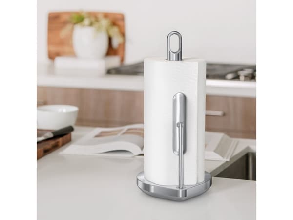 simplehuman KT1203, Bordsmonterad pappershanddukshållare, Borstat stål, Rostfritt stål, 1 styck, 203 mm, 178 mm