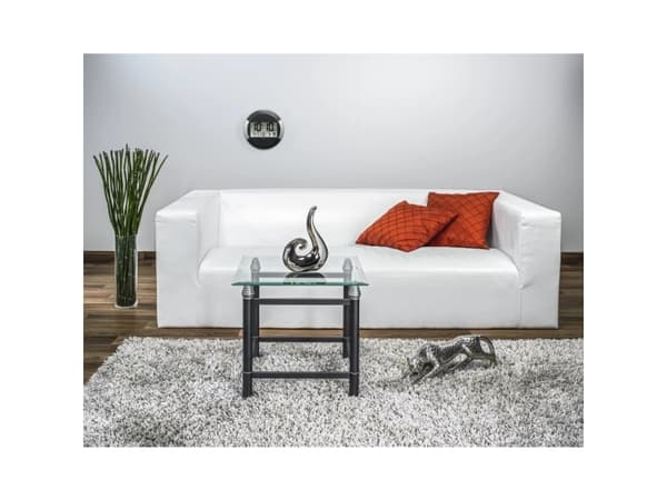 Hama Ischia, Vegg/bord, Radiostyrt klokke, Rund, Sort, Sølv, Plast, Plast