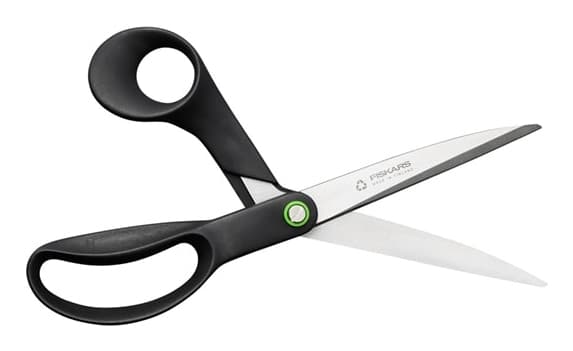 Fiskars 1074546, Aikuinen, Suora leikkaus, Yksi, Musta, Ruostumaton teräs, Ruostumaton teräs, Universal