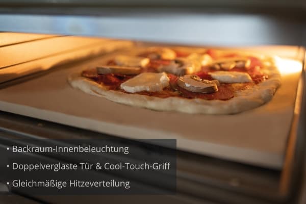 Unold 68805, 1 pizza(er), Sort, Rustfritt stål, 30 cm, Digitalt, 450 °C