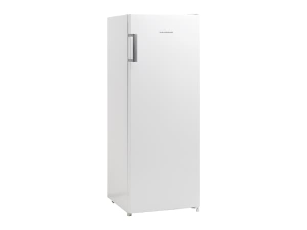Scandomestic SFS163WE - Frys - upprätt - bredd: 54 cm - djup: 59 cm - höjd: 144.3 cm - 166 liter - Klass E - vit