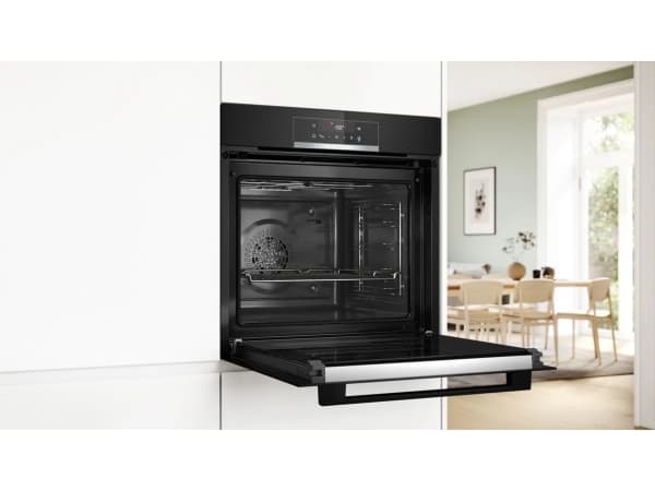 Bosch Serie | 4 HBA571BB3 - Uuni - sisäänrakennettu - markkinarako - leveys: 56 cm - syvyys: 55 cm - korkeus: 58,5 cm - itsepuhdistuva - luokka A+ -