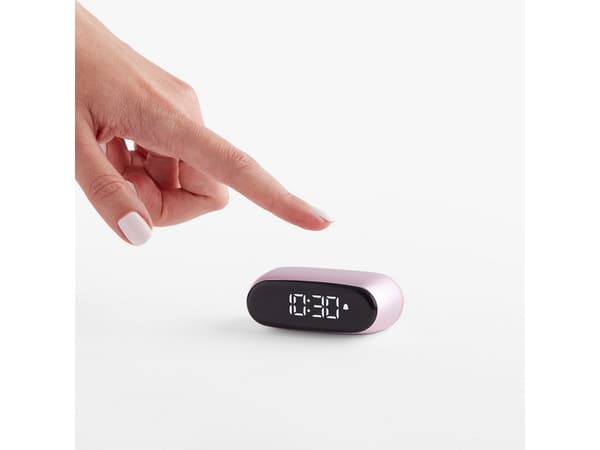 LEXON Minut, Digital vekkerklokke, Oval, Rosa, LCD, Batteri, 5 V