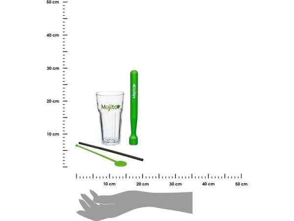 Secret De Gourmet Mojito Sett 13 stk cocktailglass 330 ml Muddler miksersuger