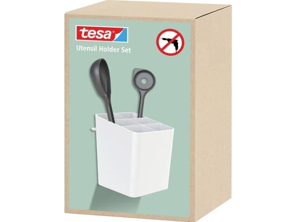 TESA 700450000000, Organisator, Holder, Vegg-montert, Redskap, Hvit, Plast