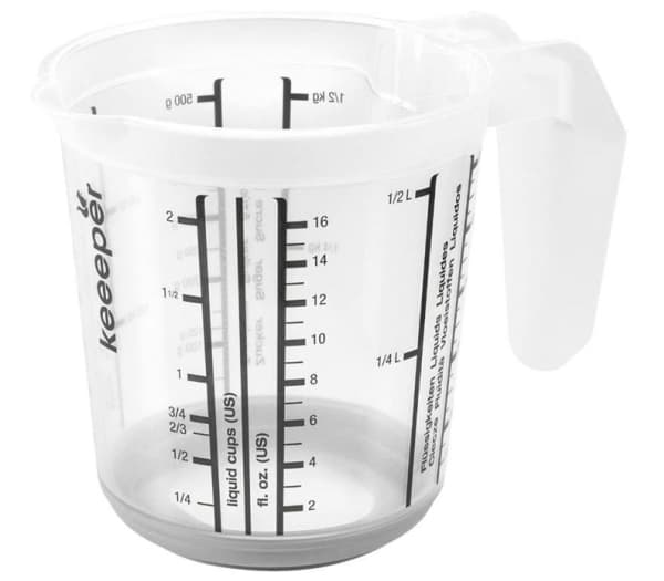 keeeper målemugge "massimo", 0,5 L, hvit / nordisk grå Materiale: PP/TPE, sklisikkert stativ, målevekt for - 1 stk (1049013015500)