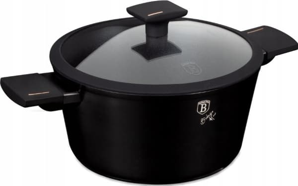 Pot with lid BERLINGERHAUS MONACO, black, o28 cm