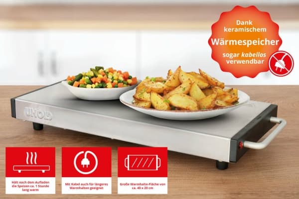 Unold Elena, 1100 W, 220 - 240 V, 50/60 hz, Type E/F (CEE 7/7), Svart, Rostfritt stål, 1 m