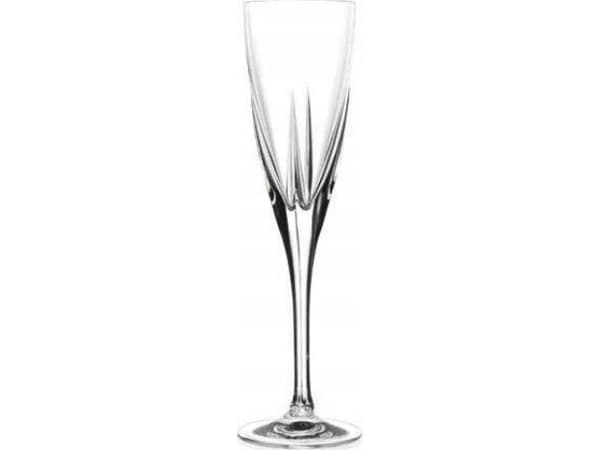 Crystal champagne glasses RCR Fusion Flute Goblet, 160 ml, 6 pcs