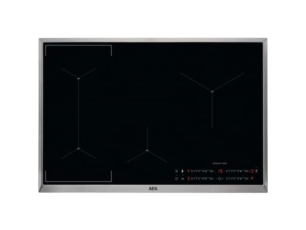 AEG IAE84421XB, Black, Built-in, 80 cm, Zone induction hob, Glass, 4 zone(s)