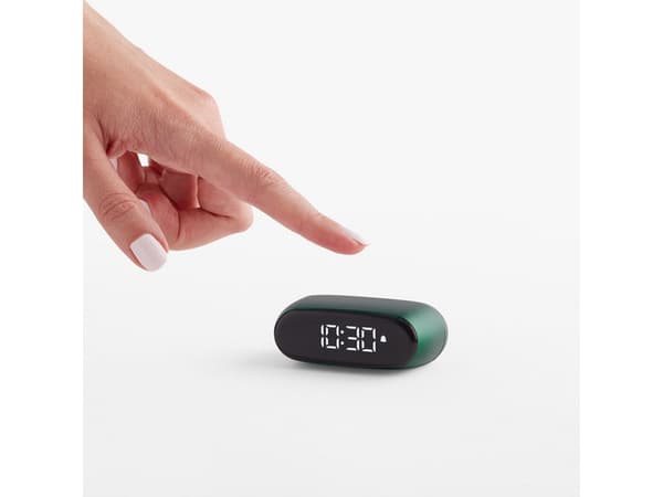 LEXON Minut, Digital vekkerklokke, Oval, Grønn, LCD, Batteri, 5 V