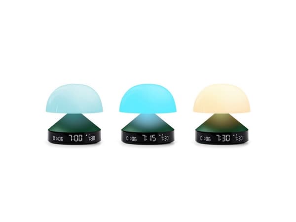 LEXON Mina Sunrise, Digital vekkerklokke, Rund, Grønn, LCD, Batteri, 5 V
