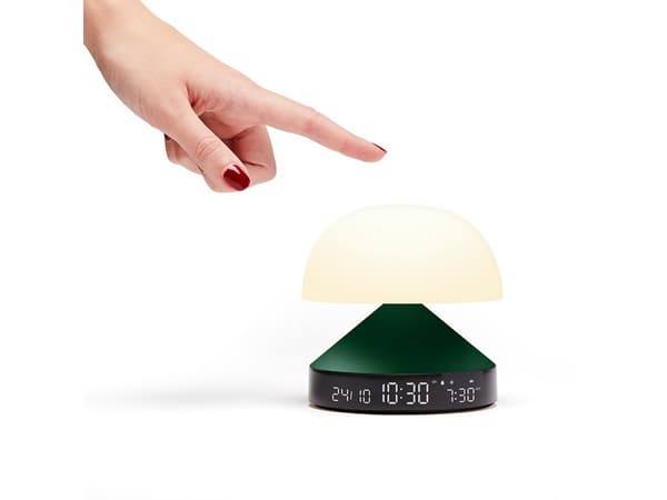 LEXON Mina Sunrise, Digital vekkerklokke, Rund, Grønn, LCD, Batteri, 5 V