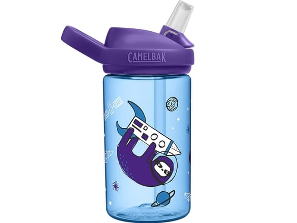 CamelBak eddy+, 400 ml, Päivittäinen käyttö, Sininen, Purppura, Valkoinen, Tritan, Sloths In Space, Lapset