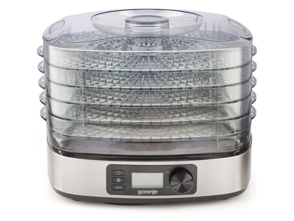 Gorenje | Food Dryer | FDK500DE | Power 380 W | Number of trays 5 | Temperature control | Integrated timer | Nerūdijantis plienas