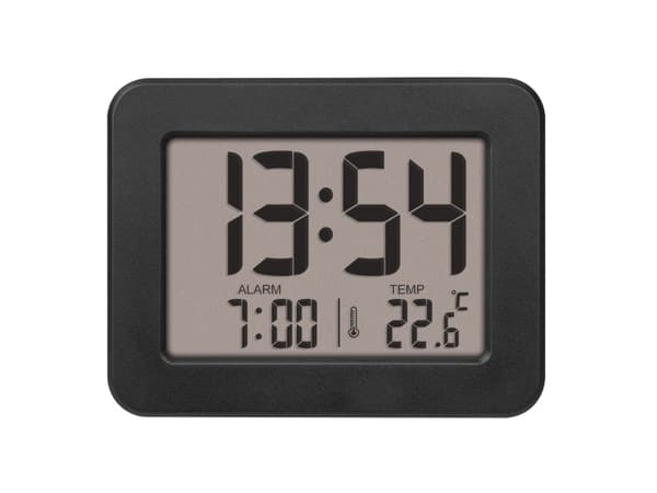 TFA-Dostmann 60.2044.01, Quartz vekkerklokke, Rektangel, Sort, Innendørs, Adult/Child, Gutt/Jente