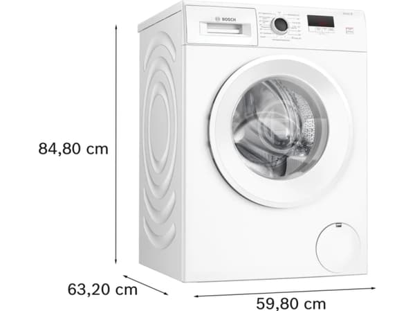 Bosch Serie 2 WGE02420, frontlast, 7 kg, B, 72 dB, 1400 o/min, A