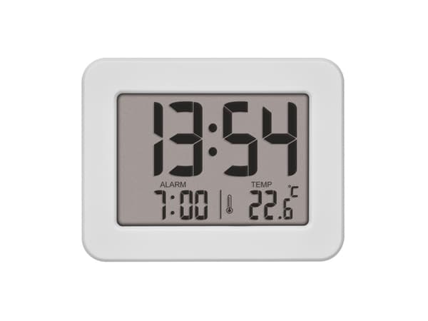TFA-Dostmann 60.2044.02, Quartz vekkerklokke, Rektangel, Hvit, Innendørs, Adult/Child, Gutt/Jente