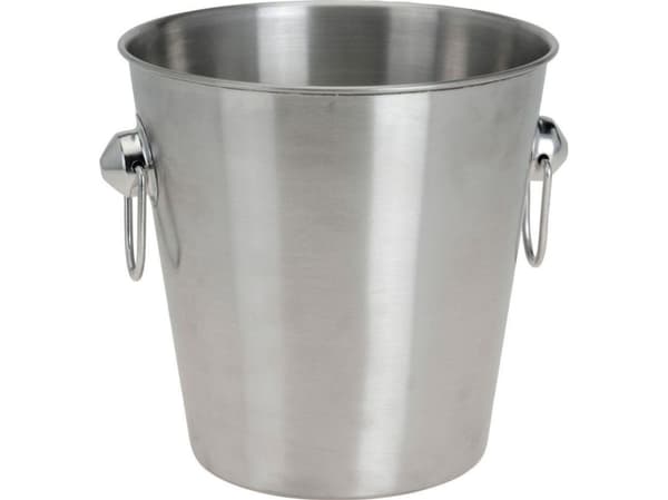 Utmerket husholdningsbøtte med håndtaksbeholder for is, champagne, vin, vodka, whiskyflaske