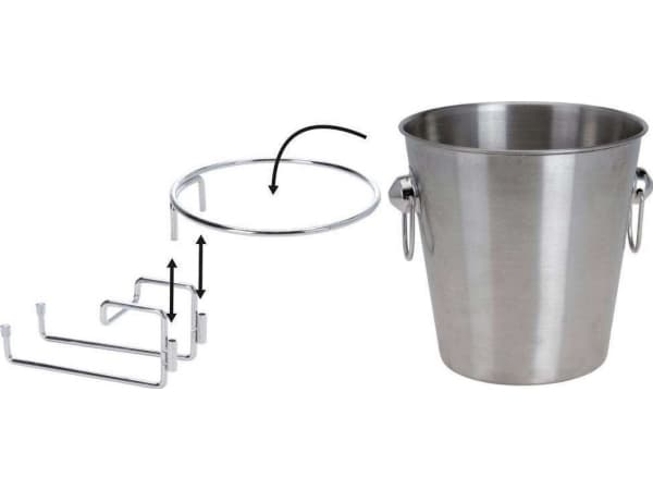 Utmerket husholdningsbøtte med håndtaksbeholder for is, champagne, vin, vodka, whiskyflaske