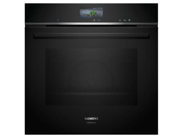 Siemens iQ700 HR776GMB1, Medium, Elektrisk ovn, 71 L, 71 L, 30 - 300 °C, Hydrolytisk + pyrolytisk Sort, Rustfritt stål