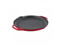 Miniatyrbild 3 av 3: GRAND FEU cast iron frying pan, enameled, ribbed, red color