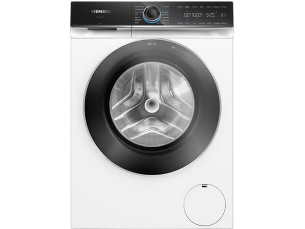 Siemens iQ700 WG56B2A41, Front-load, 10 kg, A, 72 dB, 1600 RPM, A musta, Valkoinen