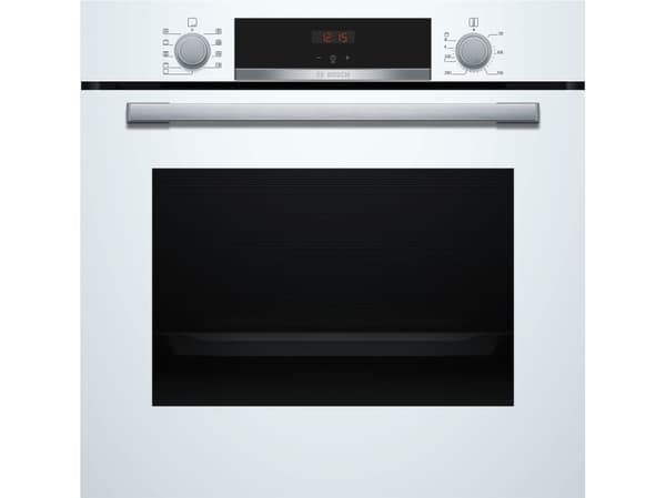 Bosch Serie | 4 HBA534BW3 - Ovn - innebygd - fordypning - bredde: 56 cm - dybde: 55 cm - høyde: 58.5 cm - med selvrens - Klasse A+ - hvit