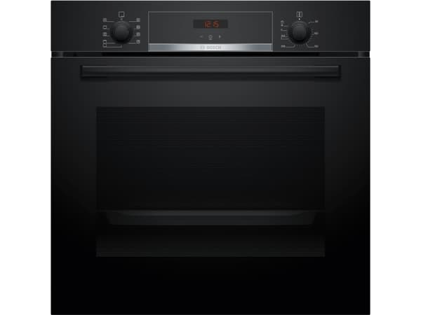 Bosch Serie | 4 HBA534BB3 - Ovn - innebygd - fordypning - bredde: 56 cm - dybde: 55 cm - høyde: 58.5 cm - med selvrens - Klasse A+ - svart